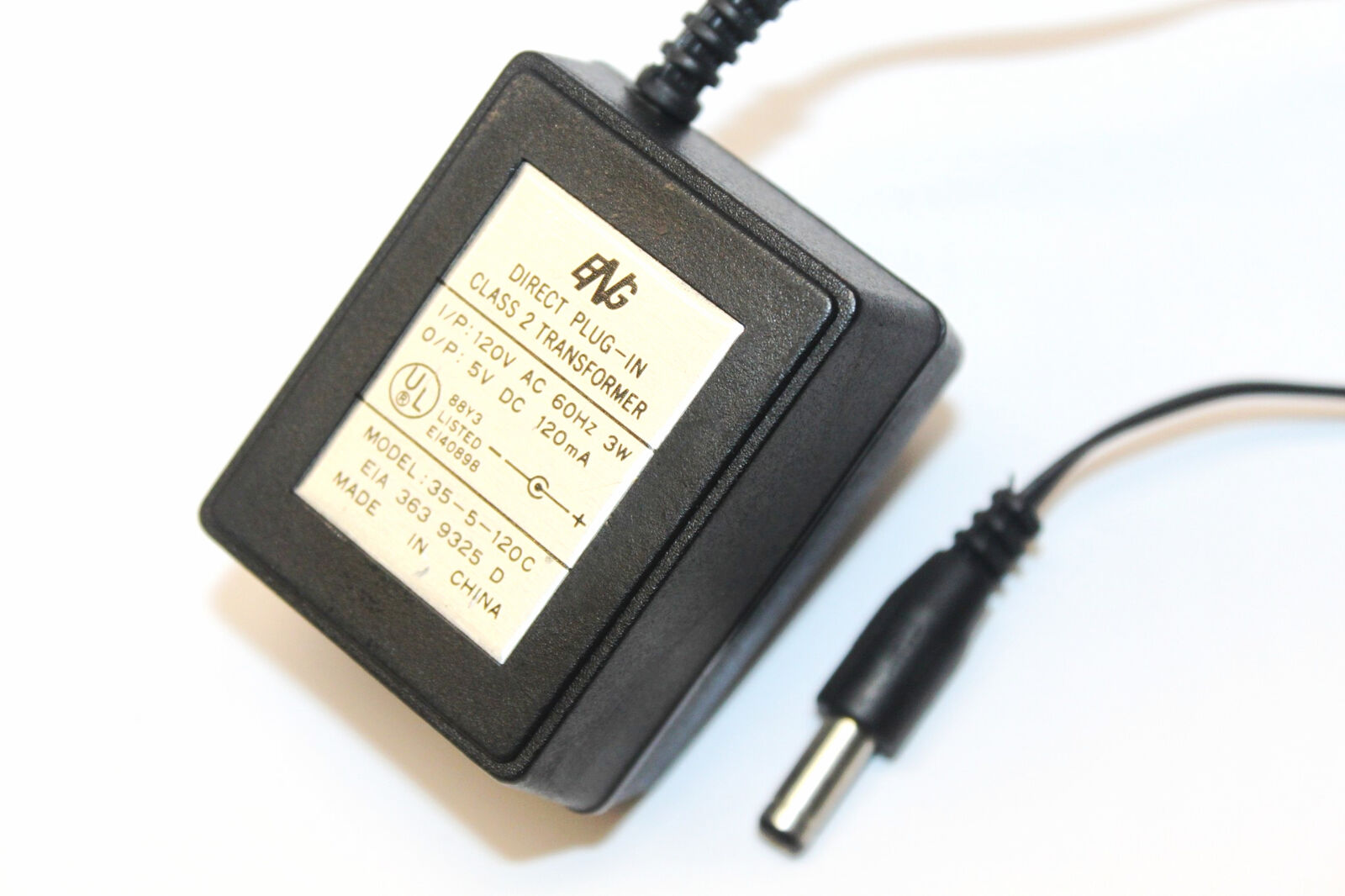 *Brand NEW*ENG 35-5-120C Direct Plug-In Class 2 Transformer Output DC 5V 120mA AC Adapter